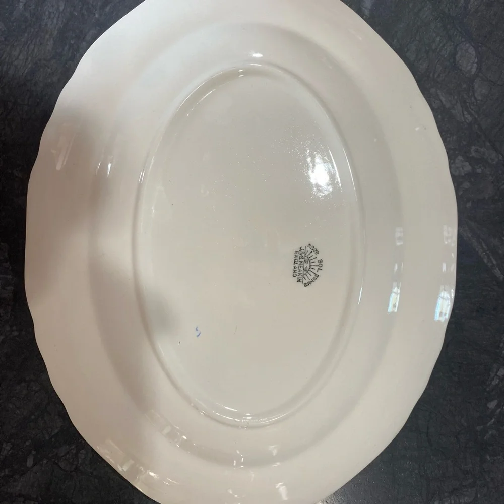 Elegant Cream Oval Serving Platter